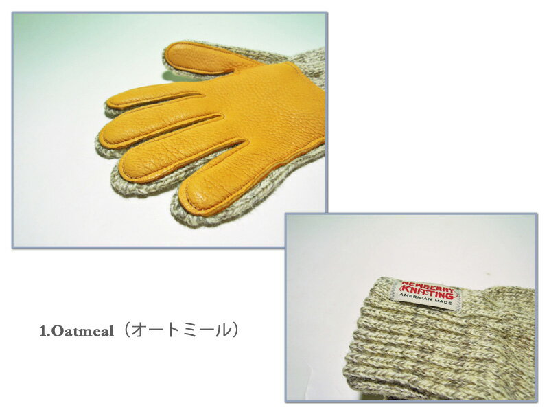 【NEWBERRY KNITTING】ニューベリーニッティング Deerskin Palm Ragg Wool Glove Ladies Glove レディース・ディアスキン・パイル無し手袋