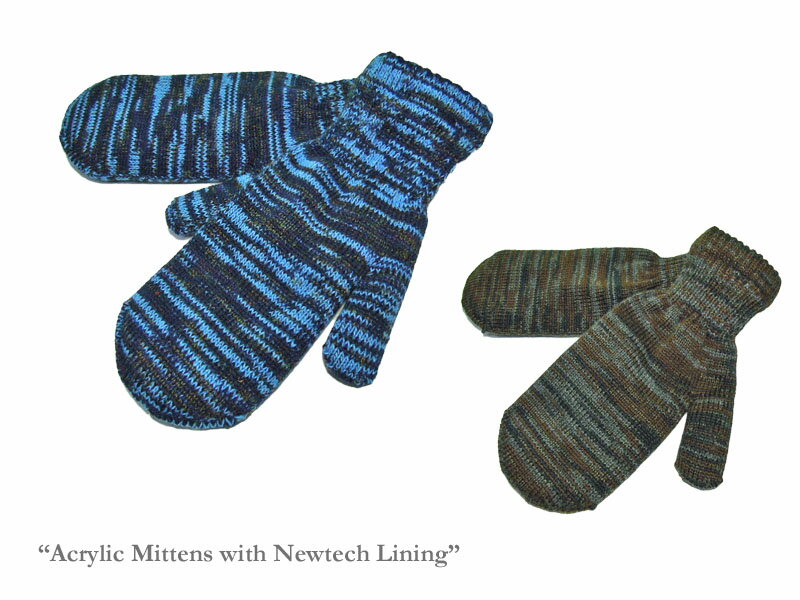 ＜ネコポス対応＞【NEWBERRY KNITTING】ニューベリーニッティング Mens Acrylic Mittens with Newtech Lining アクリル・パイル付カモフラージュ・ミトン