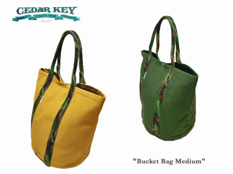 【Cedar Key】シダーキー　Bucket Tote Bag Mediumキャンバス・バケツ型トートバッグ