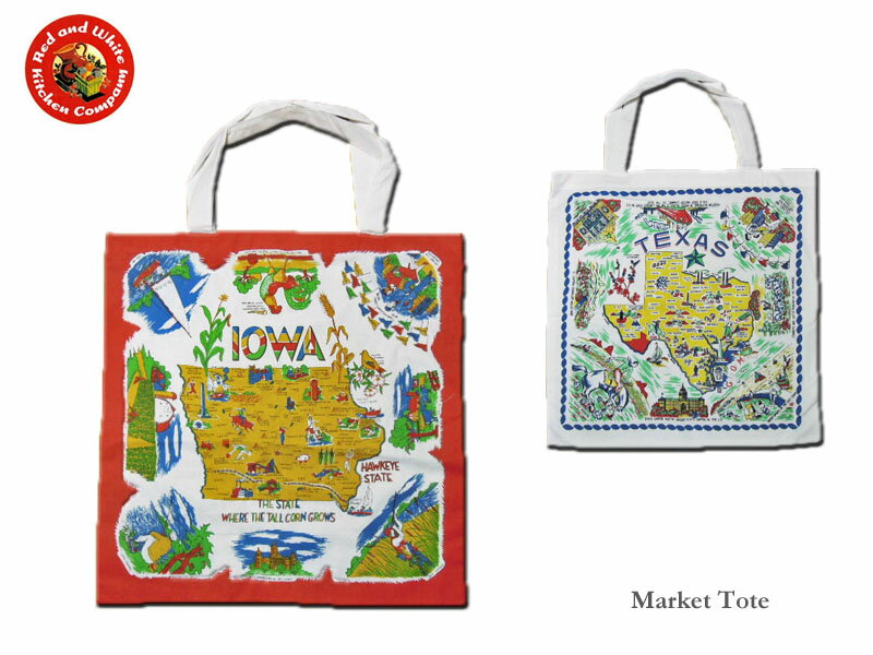 楽天ジェイスタジアム＜ネコポス対応＞【Red and White Kitchen Company】Market Tote レッドアンドホワイトキッチンカンパニー　マーケットトートバッグ