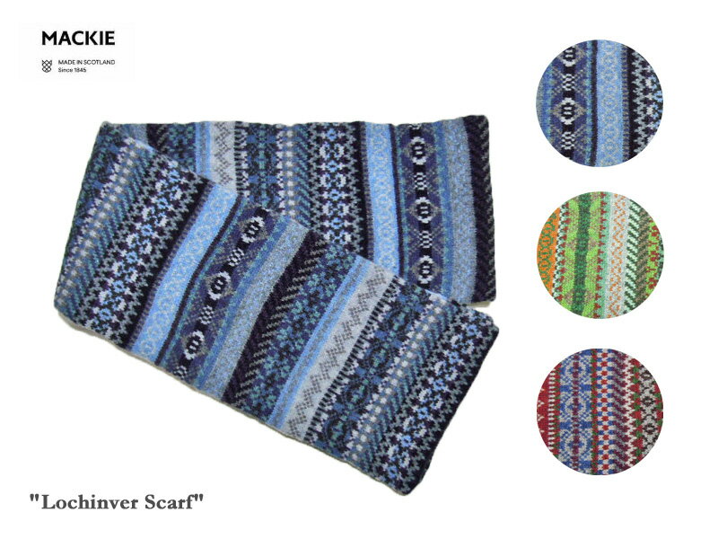 【Robert MACKIE】ロバート マッキー Lochinver Scarf フェアアイル マフラー