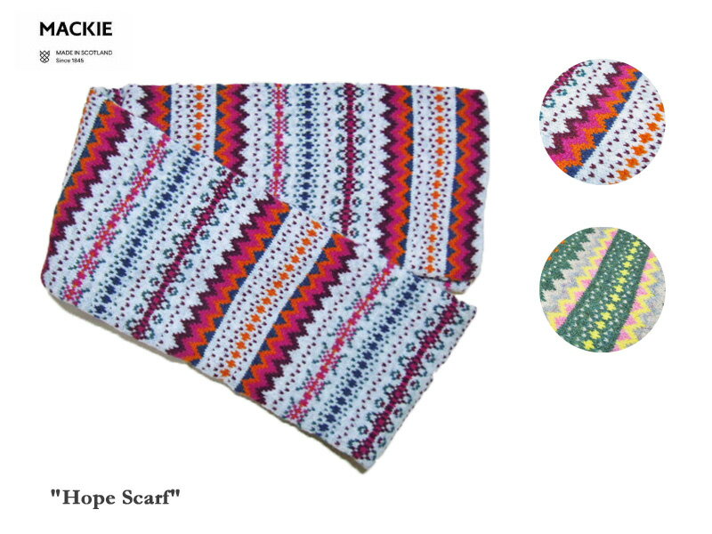 【Robert MACKIE】ロバート・マッキー Hope Scarf フェアアイル・マフラー