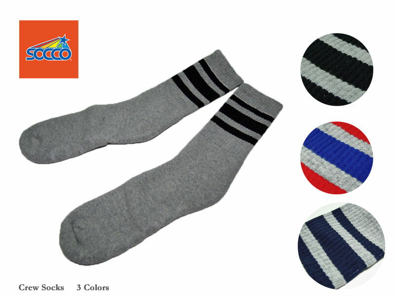 ͥݥбSOCCOۥå Crew Socks Grey饷åȥ饤ס롼å