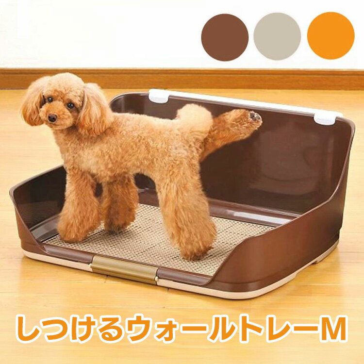犬 トイレ しつけ 飛び散り防止 ボンビ るウォールトレー M ブラウンアイボリーオレンジ[EC]
