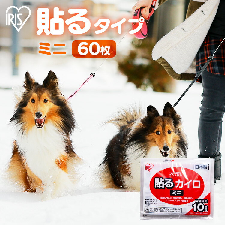 【60個入り】寒さ対策 犬の散歩 カイロ 貼る 貼るカイロ ミニ 60枚 まとめ買い 使い捨て 10時間持続 使い捨てカイロ あったかグッズ 温活 お腹 背中 腰 足 防寒 寒さ対策 冷え対策 通勤 通学 アウトドア 防災 備蓄 アイリスオーヤマ ぽかぽか家族 #