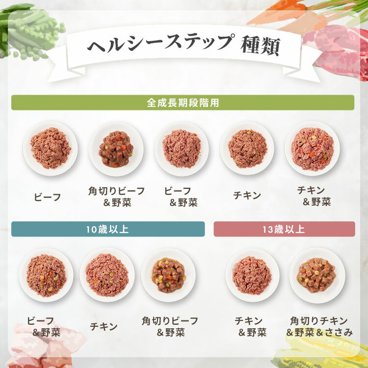 ＼SALE！49%OFF／犬 フード ウェット 犬 缶詰 ドッグフード フード ヘルシーステップ 375g アダルト 成犬 シニア 高齢犬 全年齢用 全成長段階用 ビーフ チキン 野菜 角切りビーフ ささみ 角切りチキン 10歳以上 13歳以上アイリスオーヤマ[2512SE]