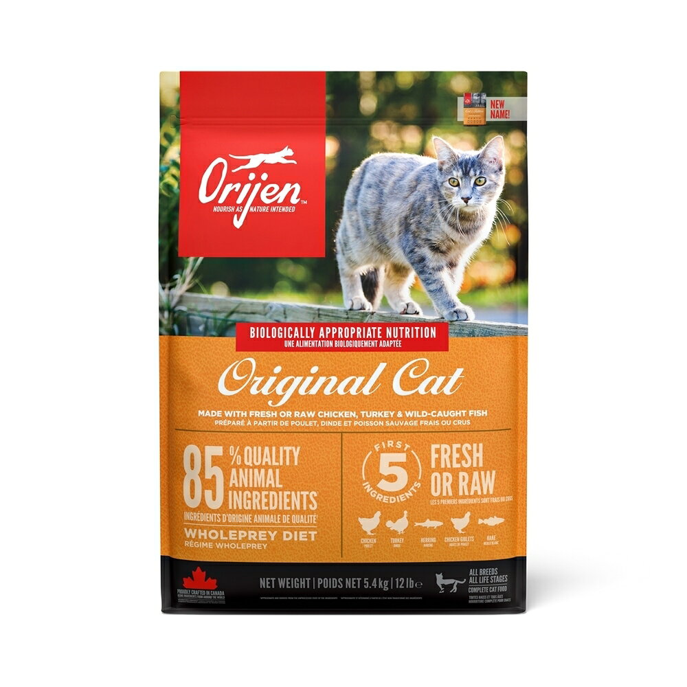 乐天商城 - 猫用 キャットフード ORIJEN オリジン オリジナルキャット 5.4kg 穀類不使用 プレミアムフードオリジン トランペッツ Trumpets 【B】
