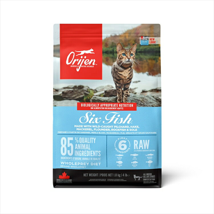 乐天商城 - オリジン キャットフード オリジン シックスフィッシュ キャット 1.8kg プレミアムフード グレインフリー ORIJEN ナチュラル アレルギー おすすめ 無添加 ダイエット