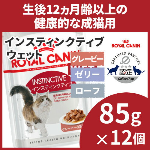 ロイヤルカナン 猫 FHN ウェット インスティンクティブ グレービー ゼリー ローフ 85g×12個セット 生後12ヶ月齢以上の健康的な成猫用 アダルト キャットフード パウチ プレミアム ROYAL CANIN[9003579308936]【D】【rccf49】
