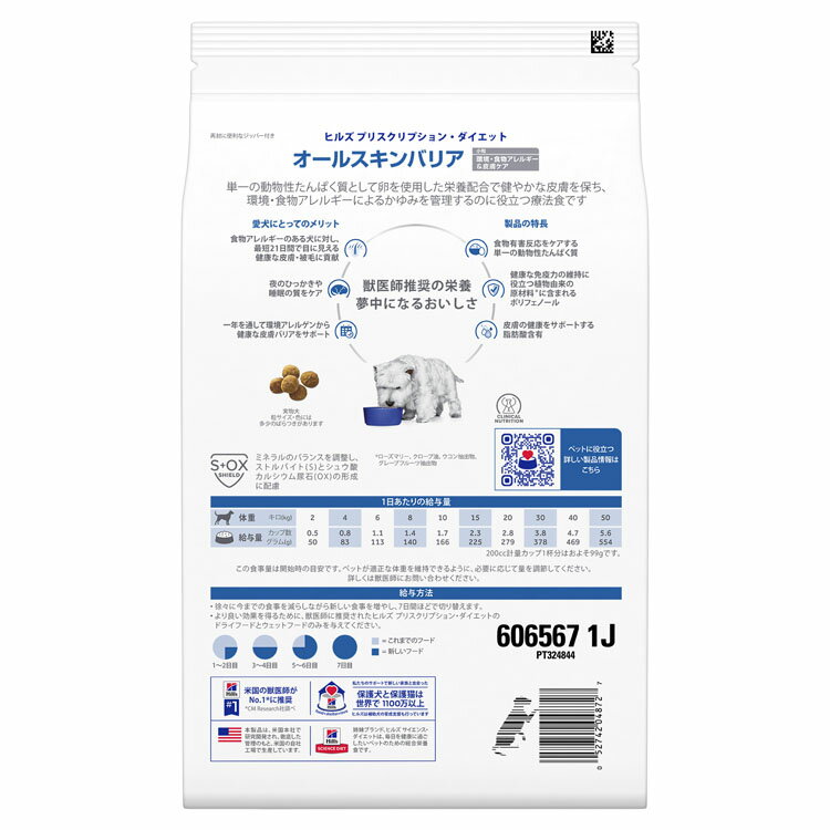 犬用 オールスキンバリア 小粒 1.35kg ドッグフード ペットフード 犬 イヌ アレルギー 療法食 療養食 Hills ヒルズ 【D】 2