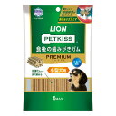 PETKISS 食後の歯みがきガム プレミアム 小型犬用 6本 送料無料 歯みがきガム 歯みがき ガム おやつ オーラルケア デンタルケア 歯垢 口臭 スナック ミルク 犬 イヌ ペットキッス ライオン 【メール便】