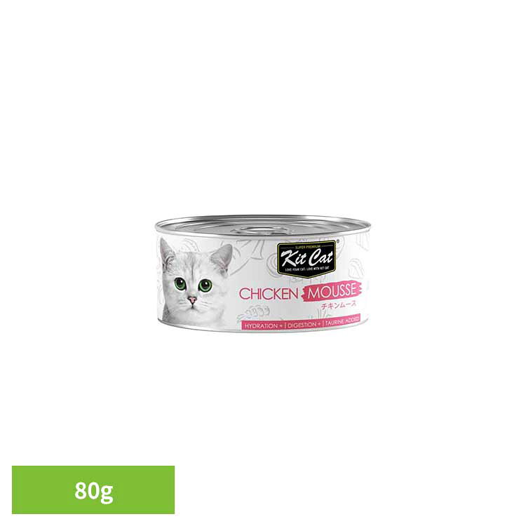 乐天商城 - キットキャット チキンムース80g ウェットフード プレミアム 猫 ムース 素材 缶詰 美味しい キットキャット チキン キトン グローバルペットニュートリション 【B】