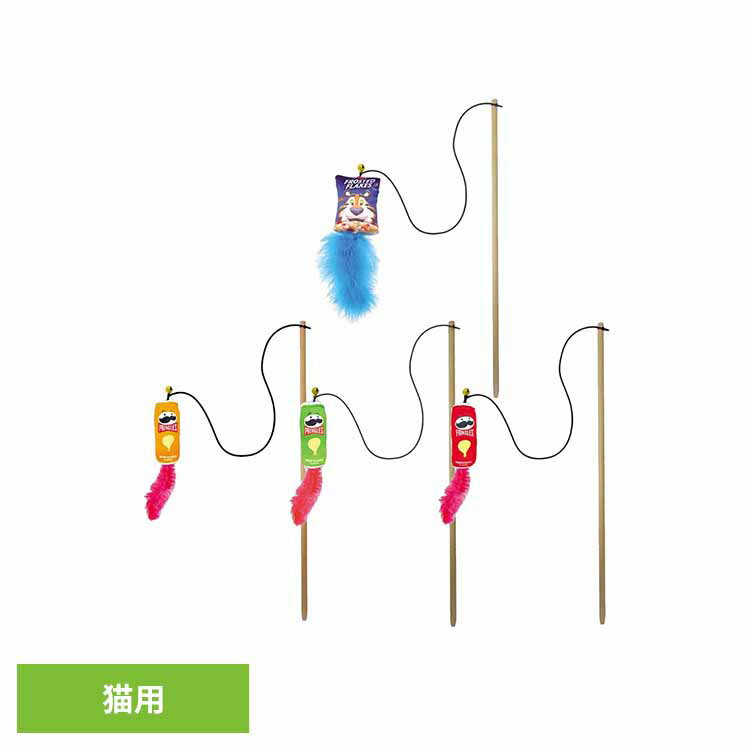 ワイワオ（Ywow） 猫じゃらしペット ペット用品 猫 猫用 猫じゃらし 猫のおもちゃ ねこじゃらし キャットトイ 猫用玩具 コーンフロスティ コーンフロスティ プリングルズ/緑 プリングルズ/オレンジ プリングルズ/赤