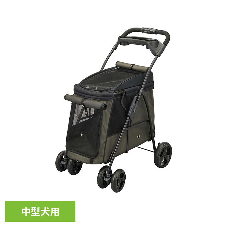 わんわんカート 中型犬用 モスグリーン 犬 犬用品 犬用キャリー GEX