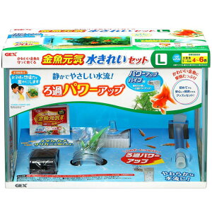 GEX 金魚元気水きれいセットL 水槽セット 飼育セット 水槽 金魚 セット ガラス 飼育 ペット ジェックス 【TD】 【代引不可】