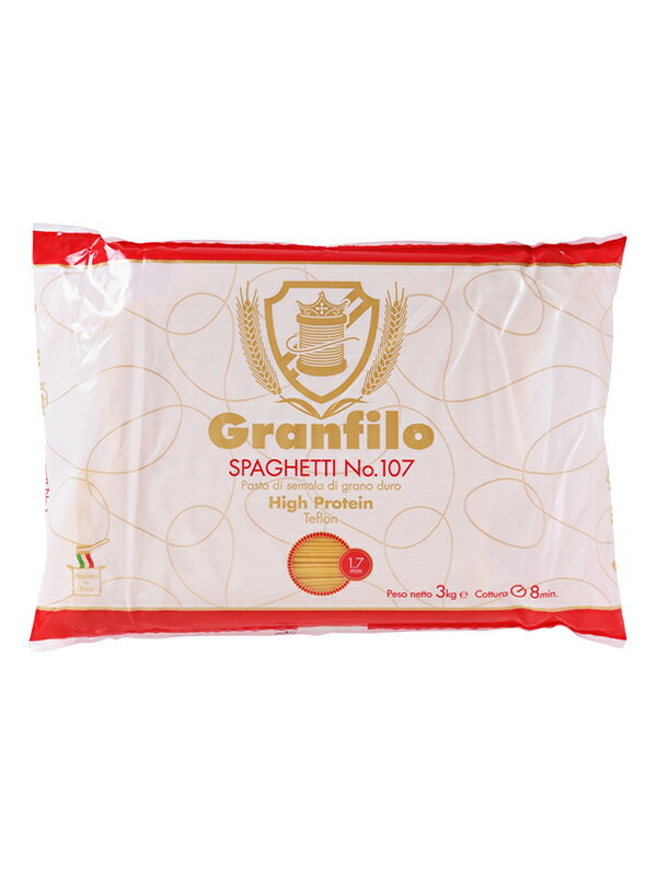 GRANFIRO　グランフィーロ/スパゲッティ・ハイプロテイン　(1.7mm)(No107)/大容量/業務用/3kg×5袋