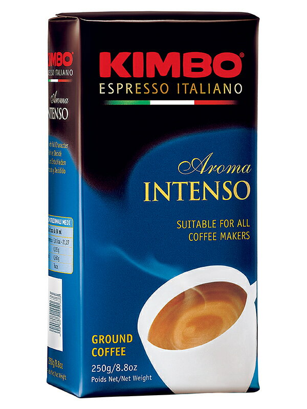 商品情報メーカーKIMBO(キンボ)保存方法高温多湿な場所を避けてください。開封後は密閉して冷蔵庫で保存し、なるべくお早めにお召し上がりください。品質保持のため、ご家庭やお店でも直射日光のあたらない15〜20℃の環境で保管していただくことをおすすめします。内容量250g×10袋原材料コーヒー豆（生豆生産国名：ブラジル、ベトナム、インド、他)※生豆生産国は、原料事情により変わることがあります。原産国イタリア豆比率　　アラビカ：40％ ロブスタ：60％ロースト　ミディアム挽き方　　極細挽き甘さの中にスパイスのアクセントがあり、強めのコーヒーがお好きな方にはぴったりです。ココア風味のアロマをお楽しみいただけます。この商品は キンボ/エスプレッソ粉　インテンソ/250g×10袋/コーヒー ポイント 甘さの中にスパイスのアクセントがあり、強めのコーヒーがお好きな方にはぴったりです。ココア風味のアロマをお楽しみ頂けます。 ＜KIMBO＞ エスプレッソの聖地、ナポリに1940年に開店した小さなカフェから始まったキンボ社は今ではイタリアの小売市場No.2になるまでに成長しました。 創業当初からナポリ伝統の味をエスプレッソを愛する全ての人たちに提供することに情熱を燃やし続けており、濃厚でコクが強く芳しいアロマを楽しめるキンボ社のナポリ式エスプレッソは50年以上の間、世界中から熱狂的な支持を受けています。 ショップからのメッセージ 納期について 4