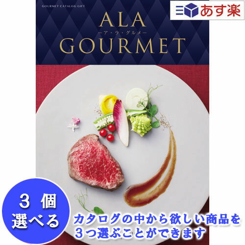 【当日発送 11時までの注文分】特選グルメカタログ アラグルメ ハーモニック カタログギフト ｢ ア・ラ・グルメ ( ALA GOURMET )｣ オープンハート 3品選べるトリプルチョイス 93000円コース 人気 ギフト 御祝 各種内祝 香典返し 中元 歳暮