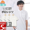 ＼ポイント5倍上乗せ中!／【よりどり3枚⇒1枚960円】しっかり生地 キッズ ポロシャツ 半袖 男の子 白 鹿の子 100/110/120/130/140/150/160/170 形態安定 ノーアイロン 吸水速乾 子供 制服 小学生 小学校 入学 幼稚園 ジュニア 男子 メンズ LB444582