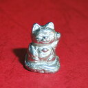笑福 錫の招き猫ミニ【猫雑貨】【錫】【招き猫】