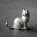 ハンドメイド錫 猫の箸置きNEW(振り向きねこ)【猫雑貨】【錫】【箸置き】 猫グッズ 雑貨 プレゼント 猫モチーフ