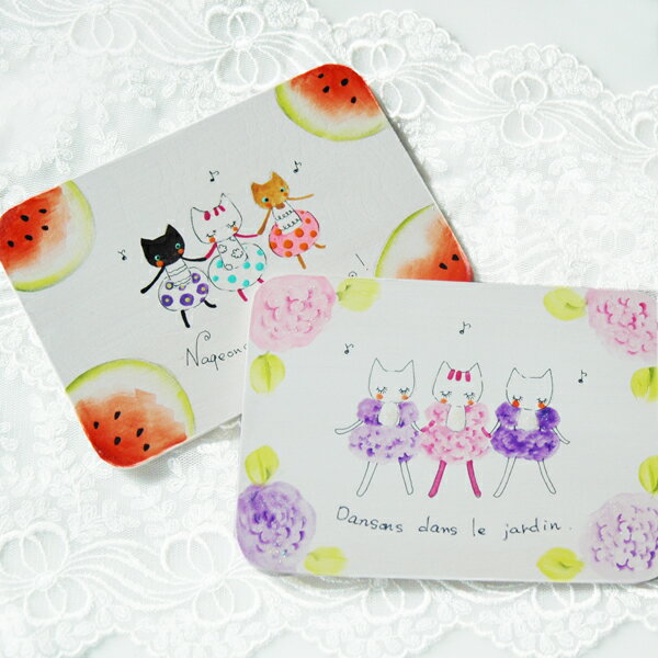 トールペイント 高田ひろこ お姉さん猫のWOODプレート【猫グッズ】