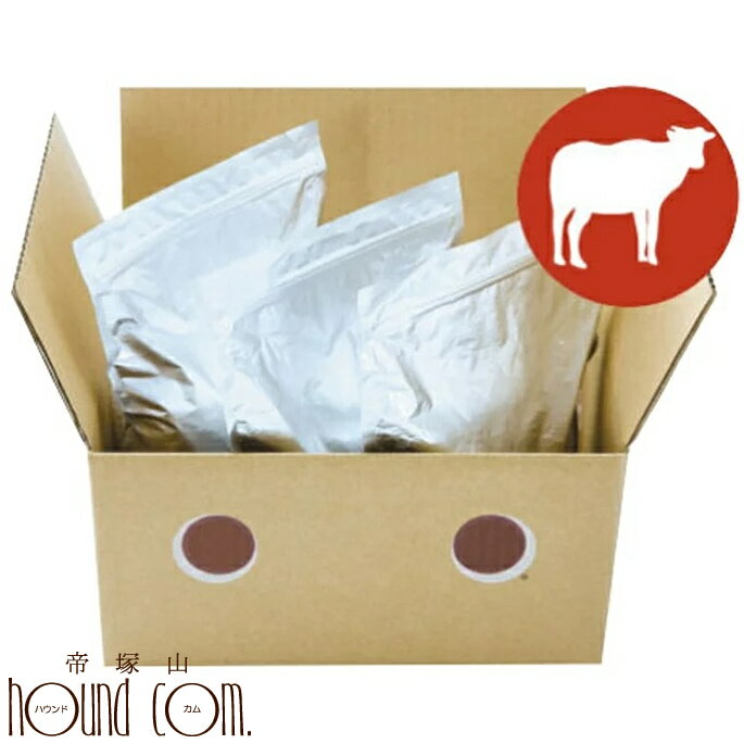 犬 ドットわんごはん Red mind　3kg(1kg×3) お得用パック【無添加・国産自然食ドッグフード】総合栄養食　犬用　全年齢対応　牛ごはん　国産牛肉　ドライフード【主食】【まとめ買いセット】 帝塚山ハウンドカム