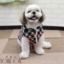 【割引クーポン配布中】Cinofilo 千鳥柄ボアパーカー ブラック 2Lサイズ 犬用 ウェア 秋冬 服 帝塚山ハウンドカム