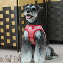 【リードは別売り】犬用ハーネス ASHU ウエアハーネス ボーダー L 小型犬 中型犬 洋服みたいでかわいいデザイン シュナウザー ソフトな生地【ペット用 ドッ...