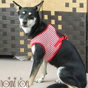 犬 ハーネス ASHU ウェアハーネス ボーダー XL 中型犬 肌に優しい布製 服型 帝塚山ハウンドカム