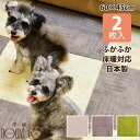 【割引クーポン配布中】日本製 ふわふわ タイルカーペット ピタプラス 60×45cm 2枚 冬用 フローリングに 敷物 ラグ ジョイントマット 厚手 床暖房対応 洗える ずれない 吸着 帝塚山ハウンドカム(3)
