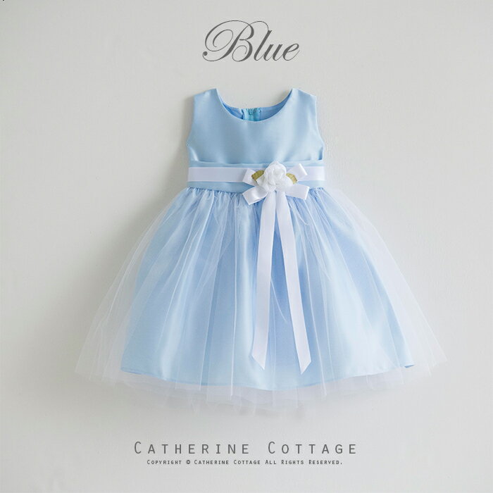 ベビー ドレス リボンベルトのチュール ベビードレス ベビー服 女の子 フォーマル子供ドレス 披露宴 TAK