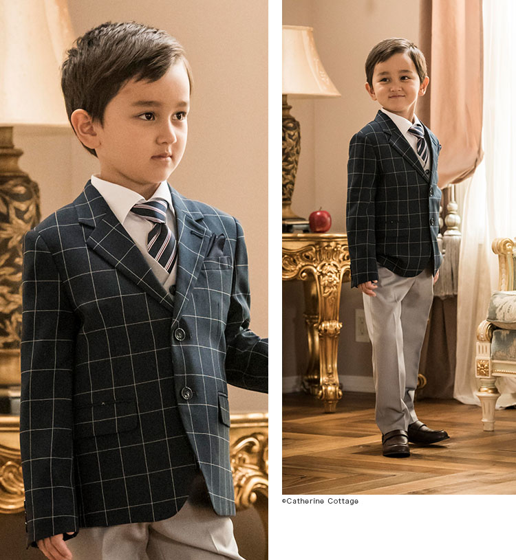 ズボンはボ BURBERRY 小学校男の子卒業式用スーツ（バーバリー&ラルフ