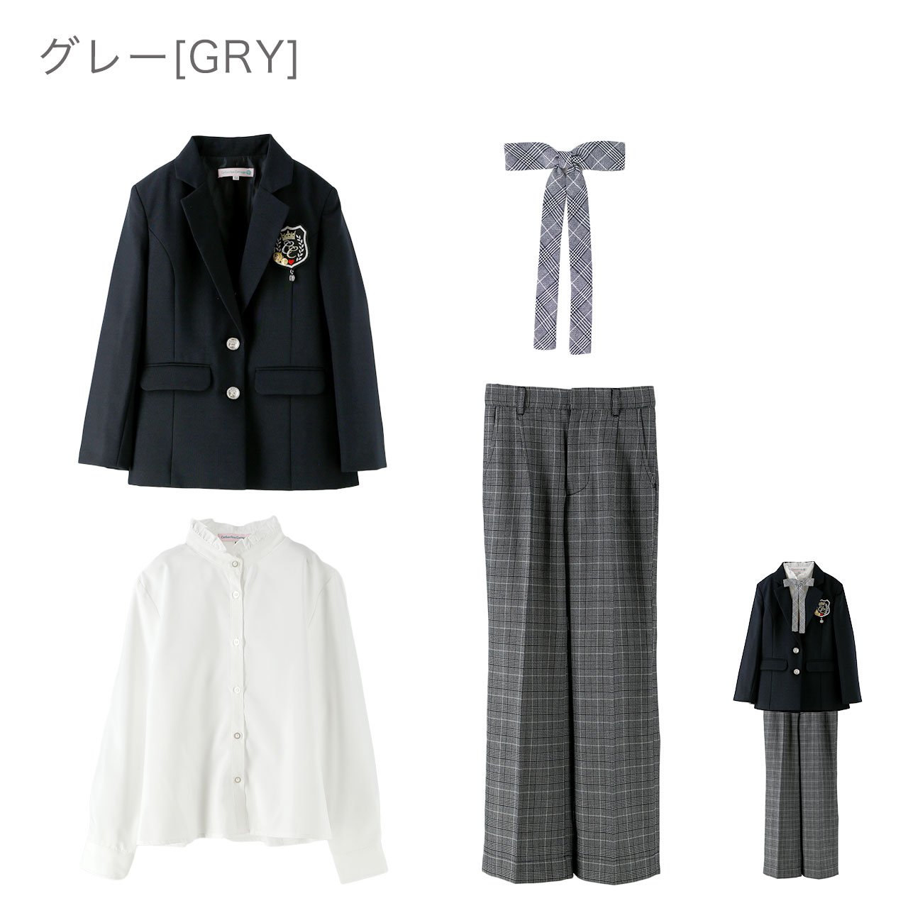 【卒入学・超目玉セール 送料無料】卒服 卒業式 女の子 パンツスーツ ガールズロング パンツ スーツ チェック柄 フォーマル 女児 女子スーツ 小学校卒業式 ジュニア服 子供服 TAK キャサリンコテージ