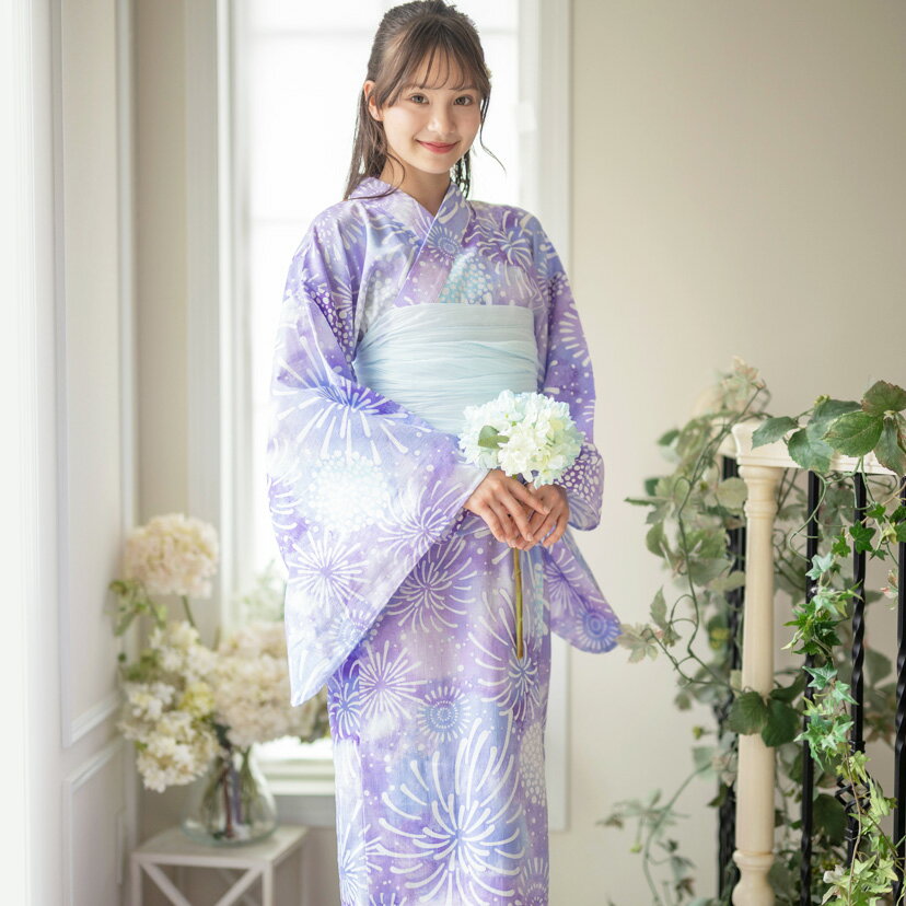 楽天市場】浴衣 セパレート（カラーパープル）（浴衣セット｜和服