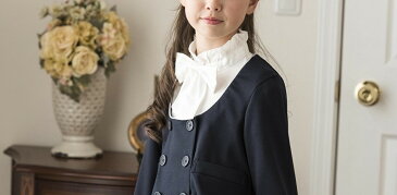 【マークダウン】女の子 入学式・卒業式 フォーマル長袖白ブラウス(お買得) YUP6《メール便優先商品》