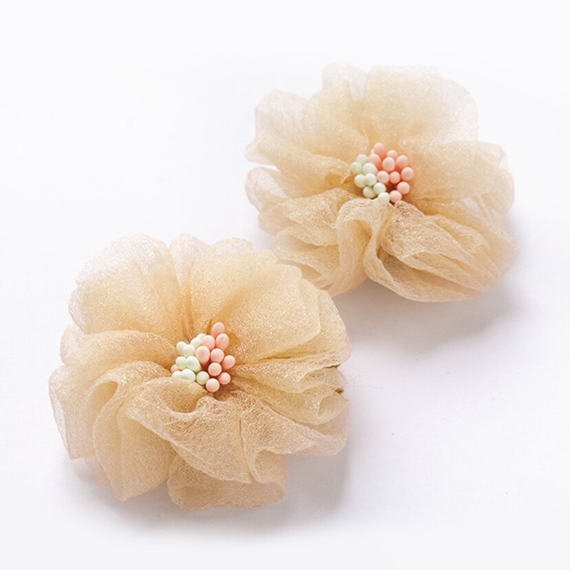 楽天市場】ヘアクリップ 花（カラーゴールド）の通販