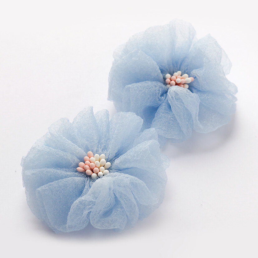 楽天市場】ヘアクリップ 花（カラーブルー）の通販 imac 青と