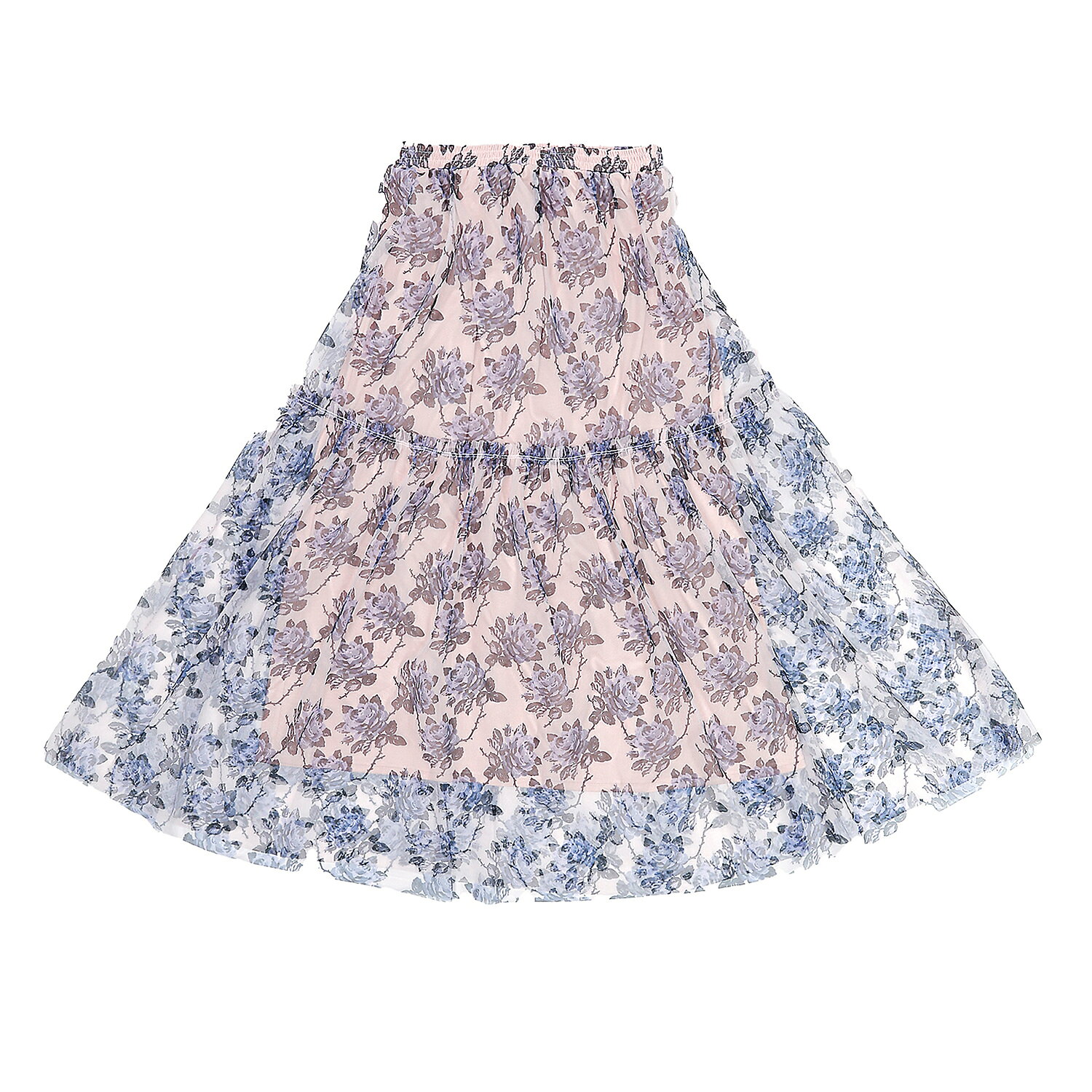 60%OFF キャス キッドソン 公式 チュールスカート Thorn Rose / 透け感 バラ 花柄 ...