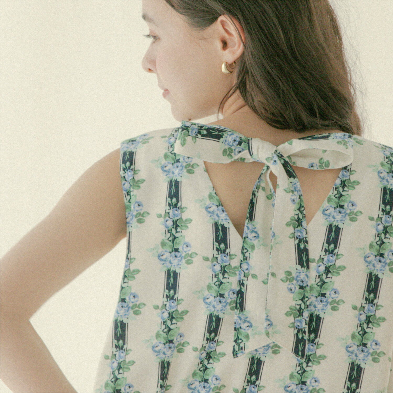 60%OFF キャス キッドソン 公式 バックリボンドレス Garden Stripe / ワンピース ...