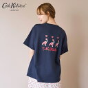 30%OFF キャス キッドソン 公式 オーバーサイズTシャツ Border Dog / 半袖 ゆったり 犬柄 綿100% レディース キャスキッドソン Cath Kidston n250718