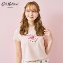 30%OFF キャス キッドソン 公式 コンパクトTシャツ Lace Heart Rose / 半袖 小さめ 花柄 綿100% レディース キャスキッドソン Cath Kidston n250718