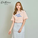 30%OFF キャス キッドソン 公式 オーバーサイズTシャツ Cath Kidston Bow Logo / 半袖 ゆったり ロゴ 綿100% レディース キャスキッドソン Cath Kidston n250718