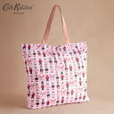 キャス キッドソン 公式 ラージ フォルダウェイ トートバッグ London Dogs Cats & Mouse / レディース キャスキッドソン Cath Kidston n250905