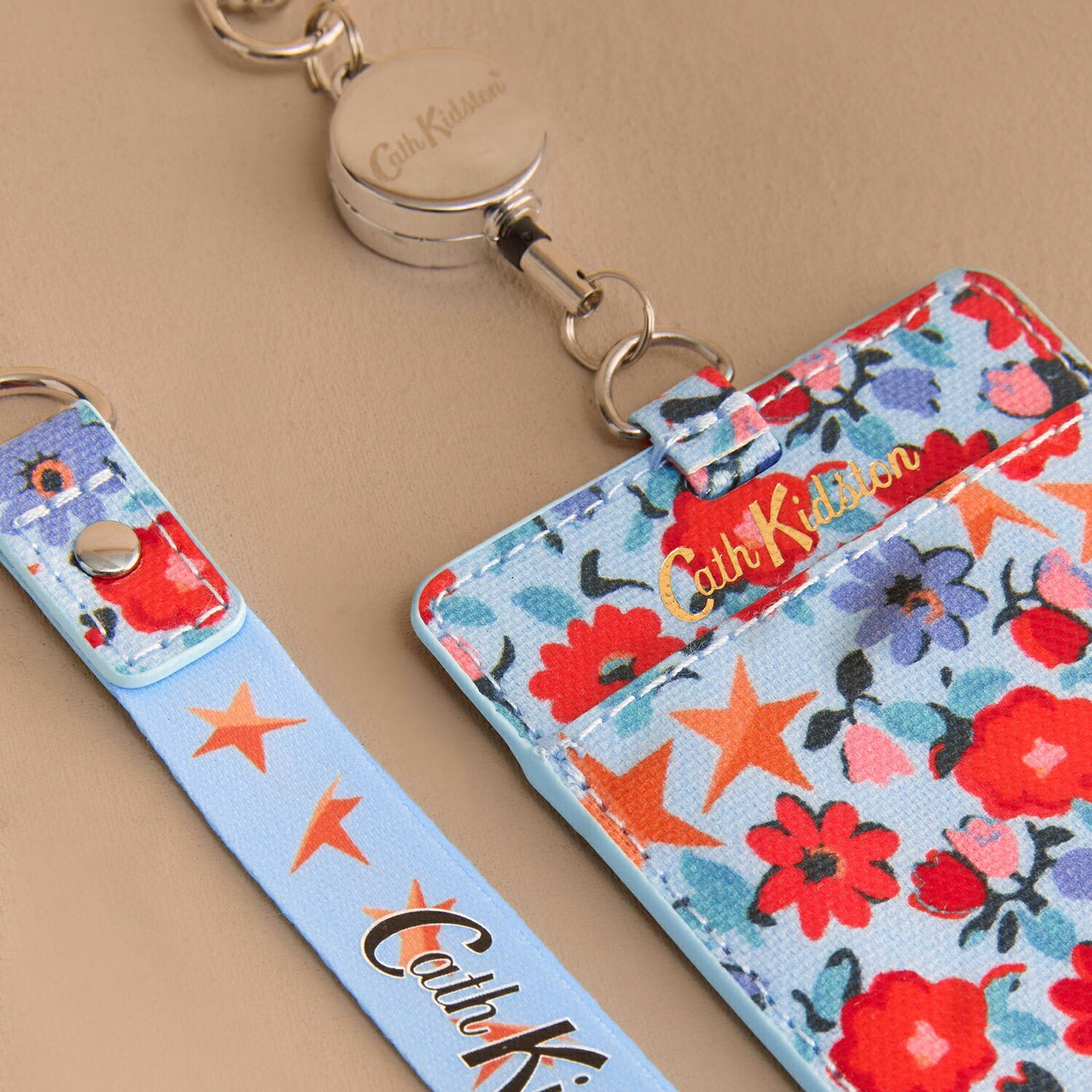50%OFF キャス キッドソン 公式 ランヤード Folding Star Ditsy / パスケース リー...