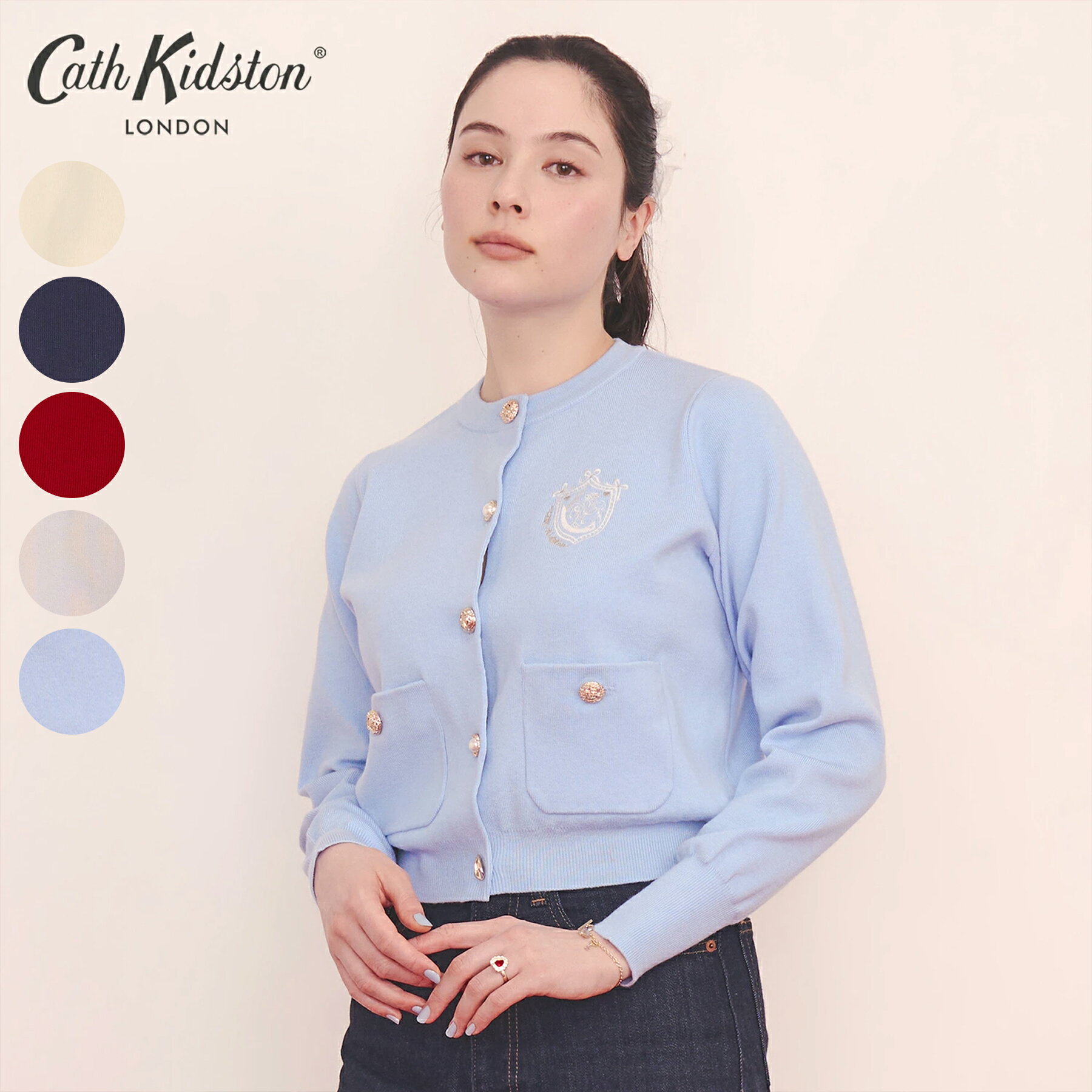 【クーポンで最大500円OFF～3/26 01:59】キャス キッドソン 公式 刺繍ニットカーディガンジャケット Love Notes / レディース キャスキッドソン Cath Kidston n260220