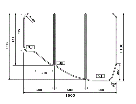 GKU76KF8U2RS パナソニック Panasonic【GKU76KF8U2RS】薄型断熱風呂フタ(組みフタ) 1500×1100mm　R勝手..