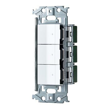 乐天商城 - 【WNSS51555W】パナソニック SO-STYLE（ソー スタイル）デザイン配線器具 埋込スイッチセット(ほたるスイッチC×3) マットホワイト
