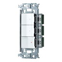 【WNSS51558W】パナソニック SO-STYLE(ソー スタイル)デザイン配線器具 埋込スイッチセット(ほたるスイッチC×2、パイロットスイッチC 0.5...