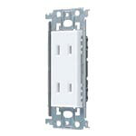 【WTL1502MW】パナソニック SO-STYLE（ソー スタイル）デザイン配線器具 埋込ダブルコンセント(金属枠付) マットセラミックホワイト